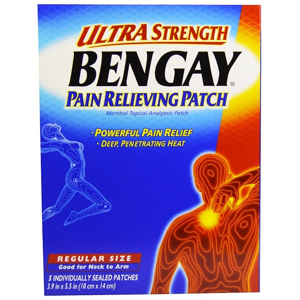 Parche para el Alivio del Dolor Bengay Ultra Fuerte - 3.9 x 5.5 Pulgadas