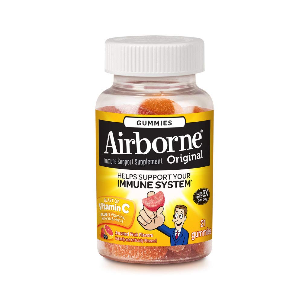 Gomitas de Soporte Inmunológico Airborne - Vitamina C y Zinc, 21 Contenido
