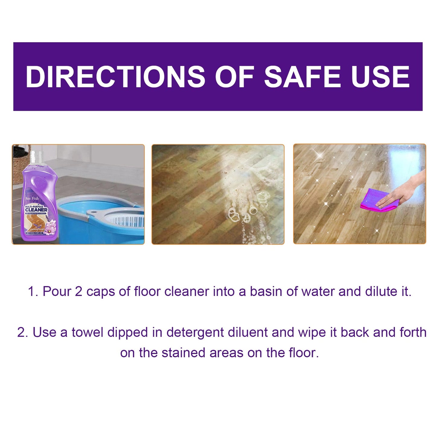 Multi-Purpose Floor Cleaner Household Kitchen Bathroom Floor Soot And Scale Multi-Functional Cleaning - Korvel