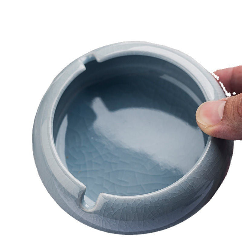 Ceramic ashtray home living room office personality creative retro anti-fly ash ashtray - Korvel