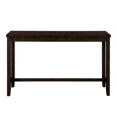 TOPMAX 4 Pieces Counter Height Table with Fabric Padded Stools, Rustic Bar Dining Set with Socket, Brown - Korvel