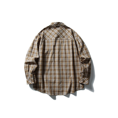 Casual Long Sleeved Checkered Shirt for Men and Women