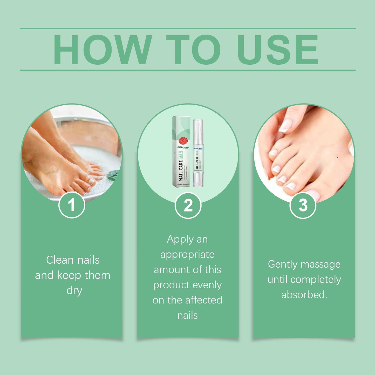 Gray Nail Care Pen Gently Nourishes Fingernails, Cleans And Brightens Nails And Thickens Nails - Korvel