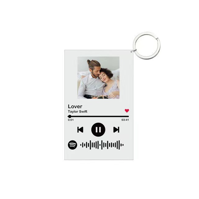 Porte-clés en acrylique musical personnalisé