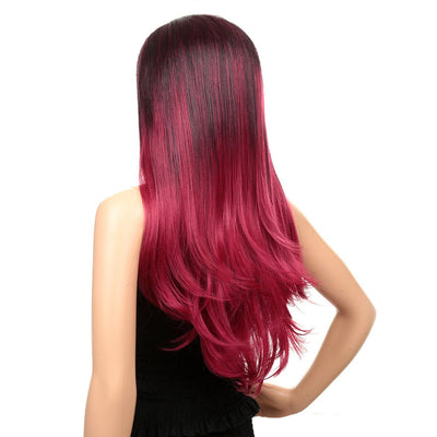 European and American Wigs with Long Curls and Synthetic Fiber Front Lace Wigs, Lace Front Wig, Mixed Color Headsets - Korvel