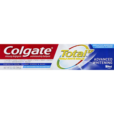 Dentifrice blanchissant avancé Colgate Total, 5,1 oz