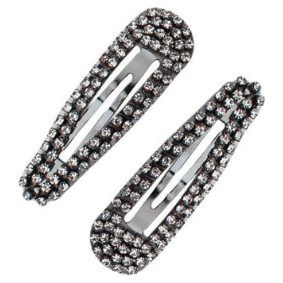 KitSch Snap Clips Hématite - Accessoires de Cheveux Élégants