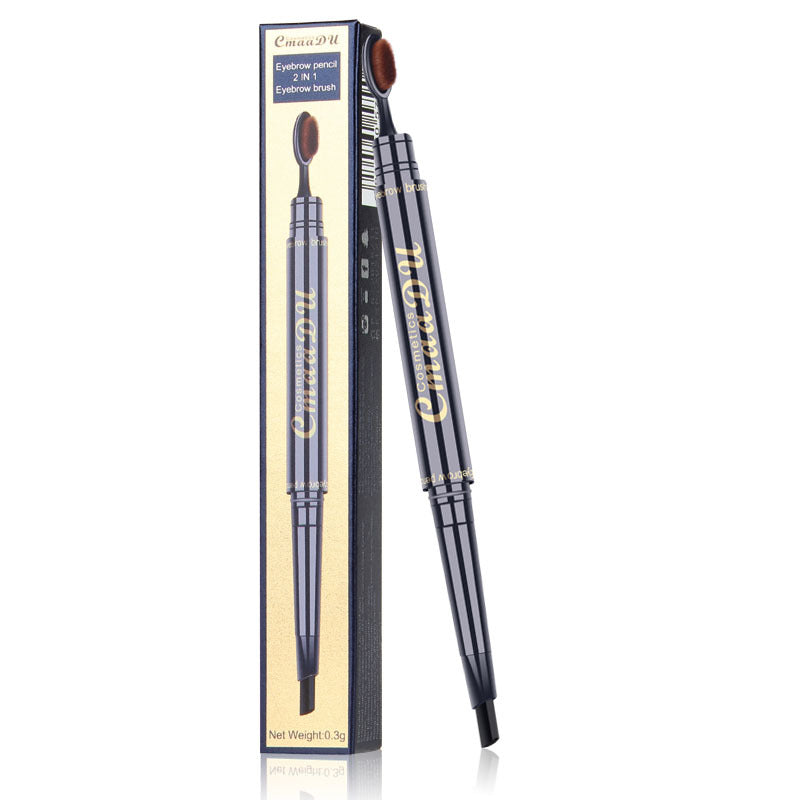 CmaaDu Toothbrush head eyebrow pencil pigment multi functional waterproof double ended eyebrow - Korvel
