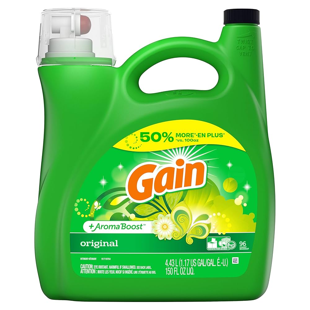 Détergent à lessive liquide Gain Original Scent, 150 fl oz