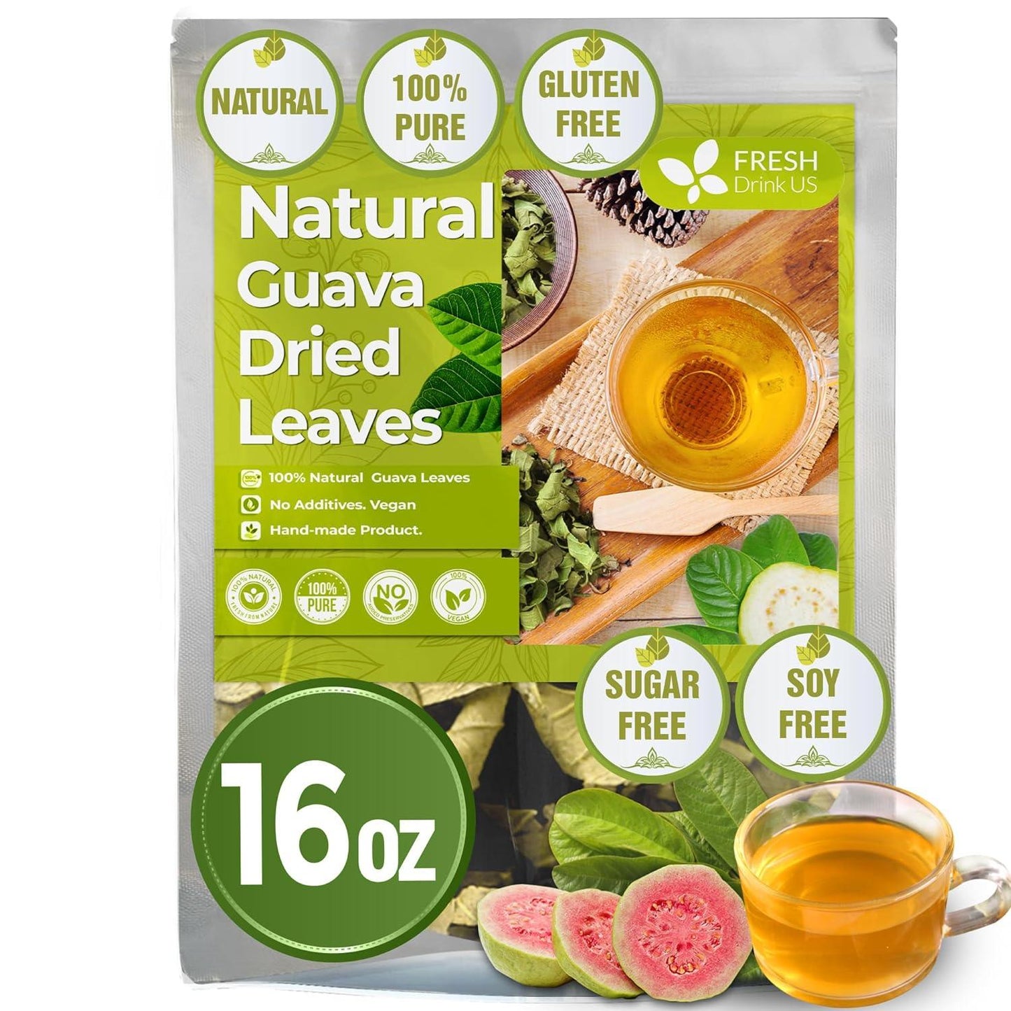 Premium Natural Guava Leaves - Whole Dried Herbal Tea