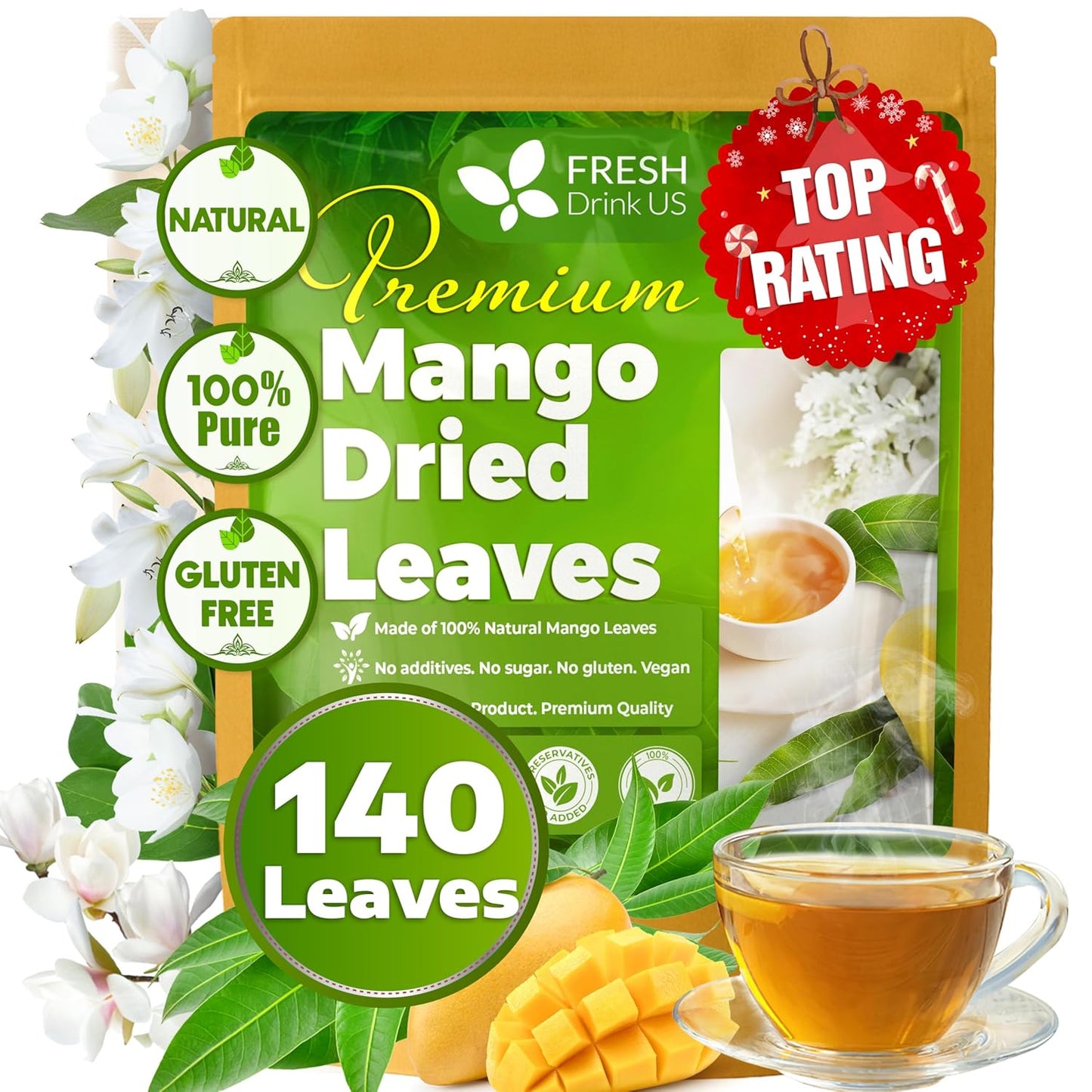 Premium Mango Leaf Herbal Tea - 100% Natural Dried Leaves