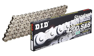 Cadena de motocicleta D.I.D 420D-124RB S&S - Plata