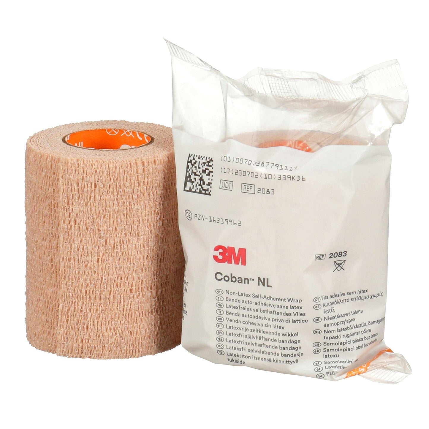 Venda de 3M Coban NL Venda Autoadhesiva, 2 Pulgadas x 5 Yardas, Caja de 36 Rollos