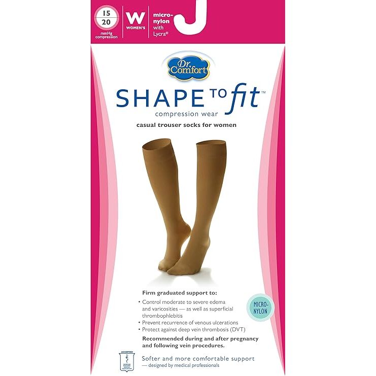 Dr. Comfort Women's Micro Nylon Knee High Socks - Black
