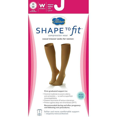 Chaussettes montantes en micro nylon pour femmes Dr. Comfort - Noir