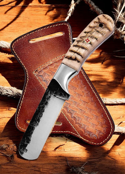 Artisan Crafted Bull Cutter Knife – 7" High-Carbon Steel Precision Tool - Korvel