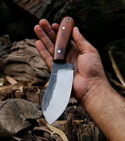 RidgeHunter Tactical Survival Knife – 9-Inch High-Carbon Blade with Premium Rosewood Handle - Korvel