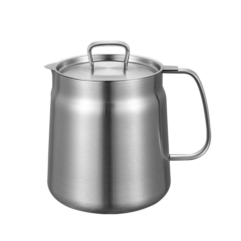 Premium Stainless Steel Oil Filter Pot with Frying Basket