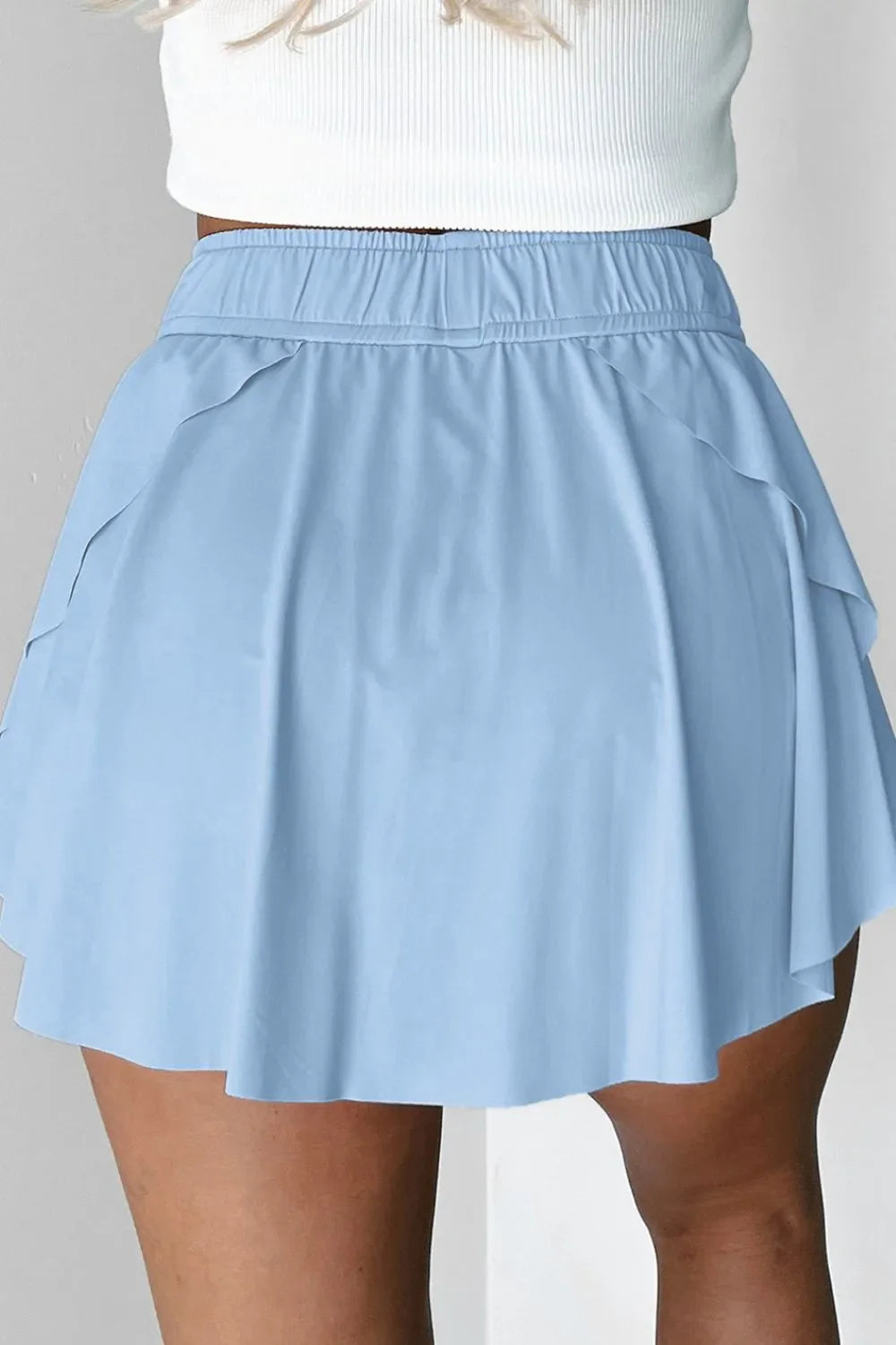 Skorts Activos Forrados de Cintura Alta con Cordón