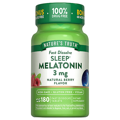 Comprimés à dissolution rapide de mélatonine 3 mg de Nature's Truth - Saveur de baies naturelles