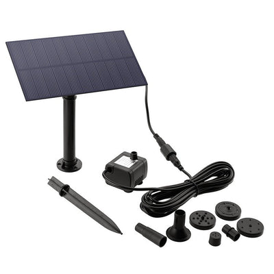 1.5W solar ground mounted fountain outdoor water pool water landscape wall mounted nail style miniature fountain - Korvel