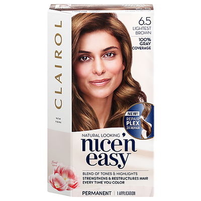 Clairol Nice’n Easy Permanent Hair Color - Lightest Brown 6.5