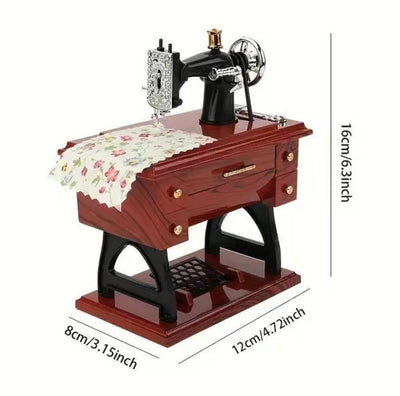 StitchTune Music Box - Vintage Sewing Machine Design