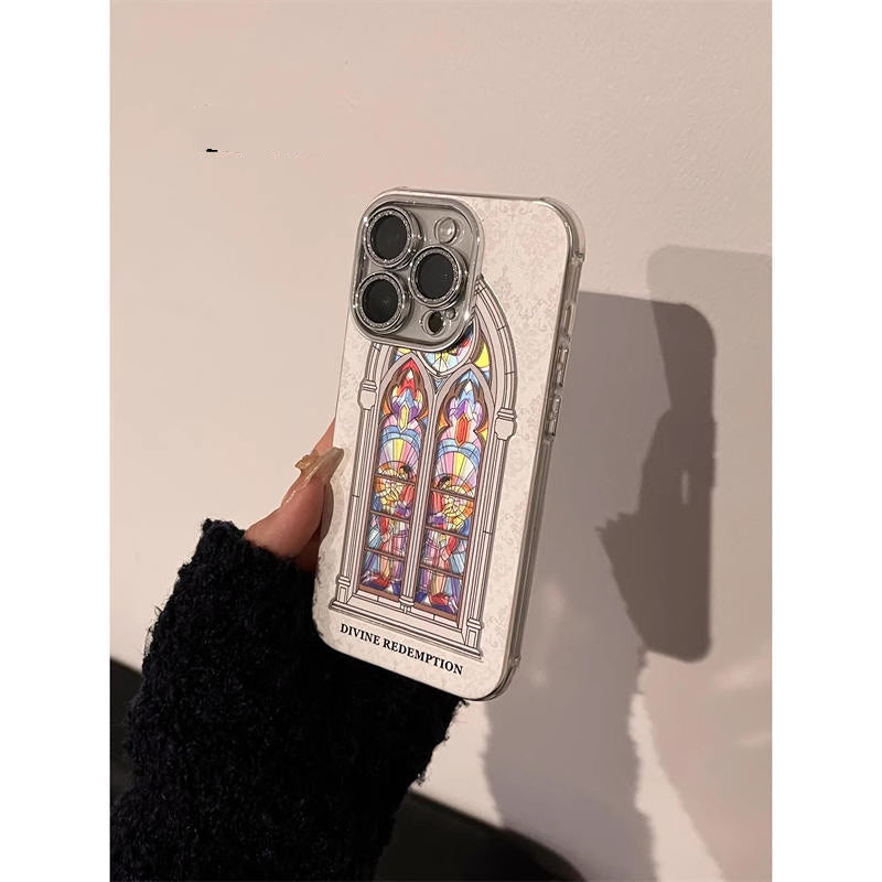 A niche Van Gogh art window glitter lens film double-layer shell Apple phone case · Van Gogh art window - single shell - Korvel