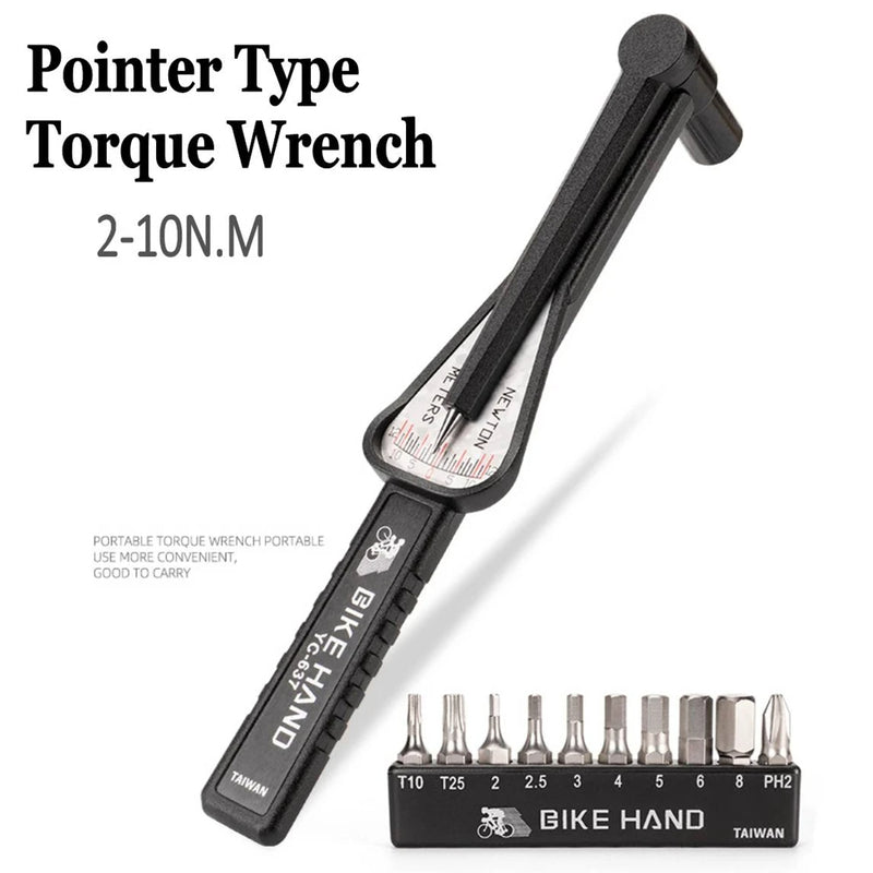 BIKE HAND Adjustable Torque Wrench 2-10 N.M for Bicycle Repair