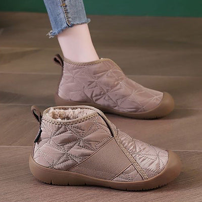 New Flat Snow Boots Winter Warm Non-slip Cotton Shoes Fashion Casual Waterproof Plush Ankle Boots - Korvel