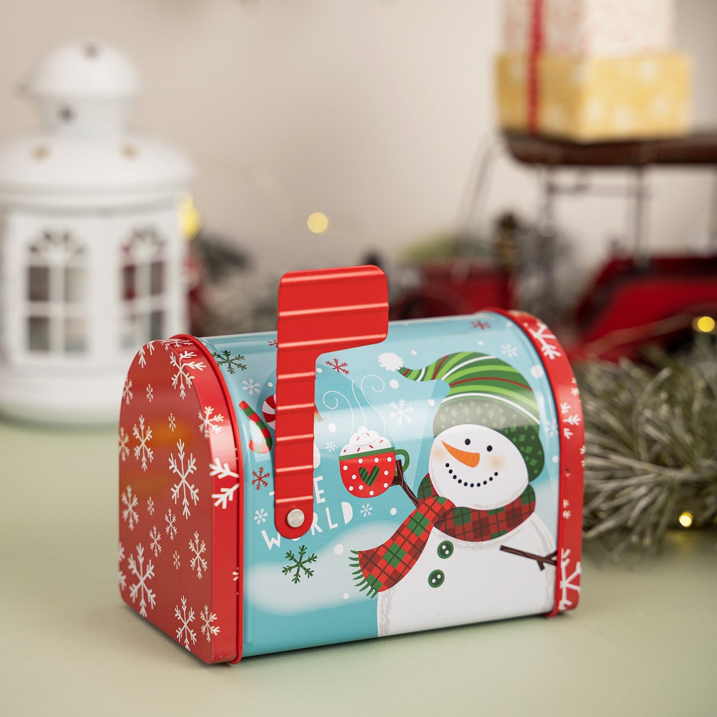 New Christmas decoration products, Christmas mailbox, tin box, gift box, candy box, gift box, ornament - Korvel