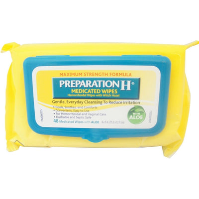 Lingettes Médicinales Preparation H avec Hamamélis - Force Maximale