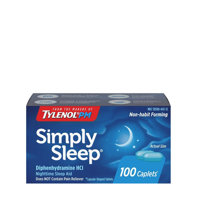 Simply Sleep Nighttime Aid Caplets - 100ct