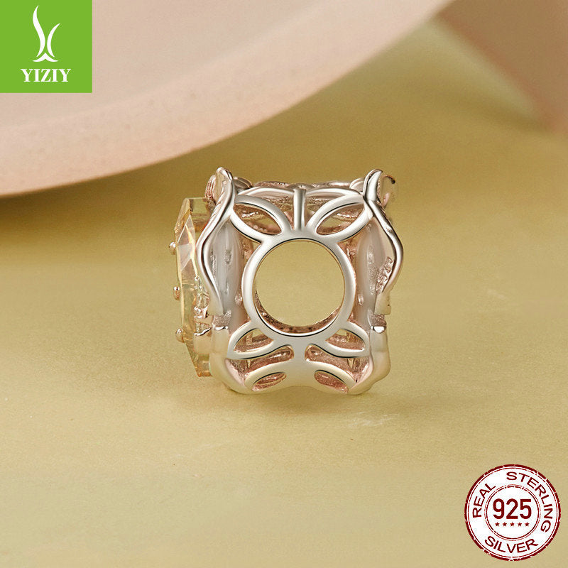 Perles de bracelet DIY Yinziyun Ginkgo Butterfly - Argent S925