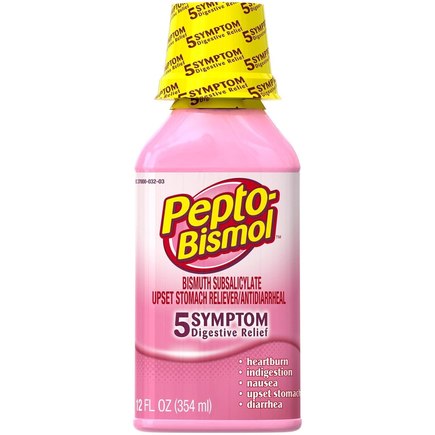Pepto Bismol 5 Symptom Relief - Upset Stomach Reliever 12 Fl Oz