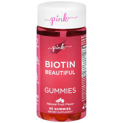 Gommes Beauté Biotin de Pink Vitamins - Fruits Naturels - 60ct