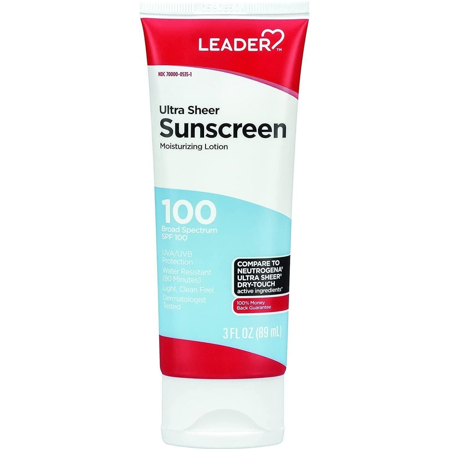 Leader Ultra Sheer Moisturizing Sunscreen Lotion SPF 100 - 3 Oz
