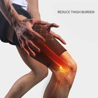 High elasticity knitted nylon sports thigh protector for cyclingand thigh muscle strain prevention - Korvel