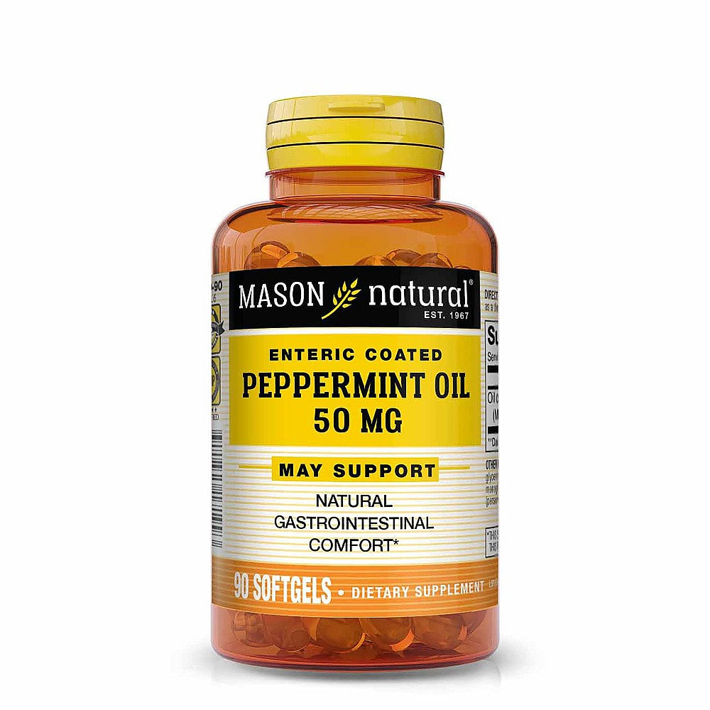 Mason Natural Aceite de Menta 50 Mg Cápsulas Blandas Recubiertas - 90ct