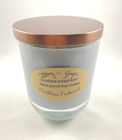 Caribbean Teakwood Soy Candle – Warm & Woodsy Scent | Mam Jam’s - Korvel
