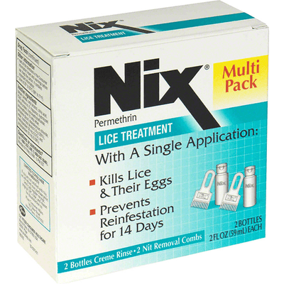 Nix Creme Rinse Lice Treatment Multi Pack with Nit Removal Comb