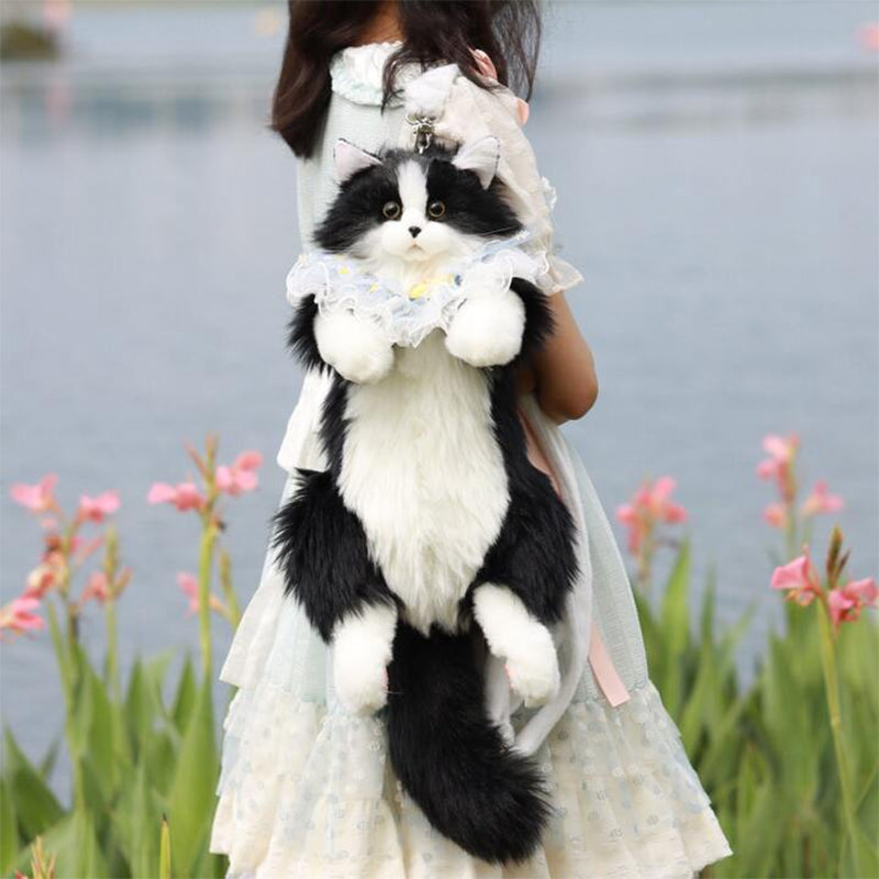 Handmade plush cat backpacks: super cute, trendy. Great bday gifts or toys, doubles as a cat - themed shopping bag! - Korvel