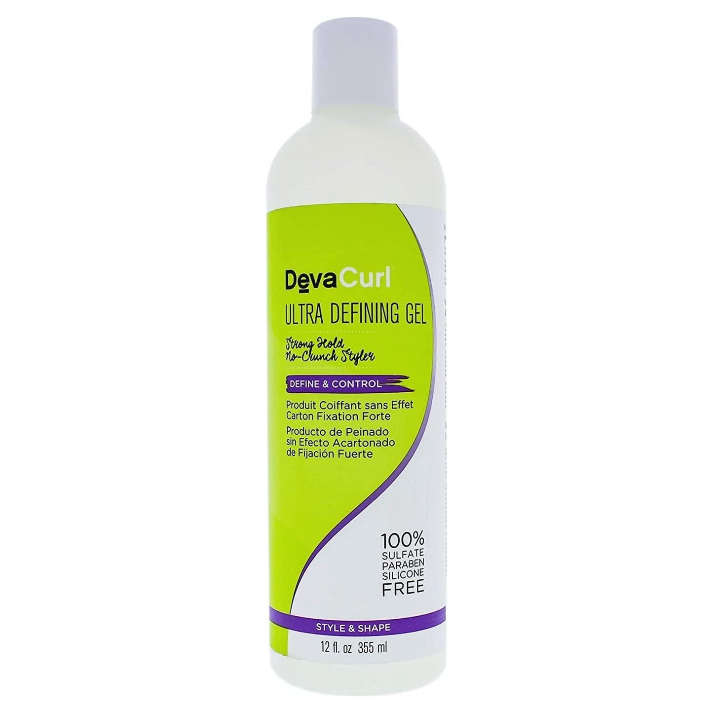 DevaCurl Ultra Defining Gel - Fijación Fuerte para Rizos, 12 Oz
