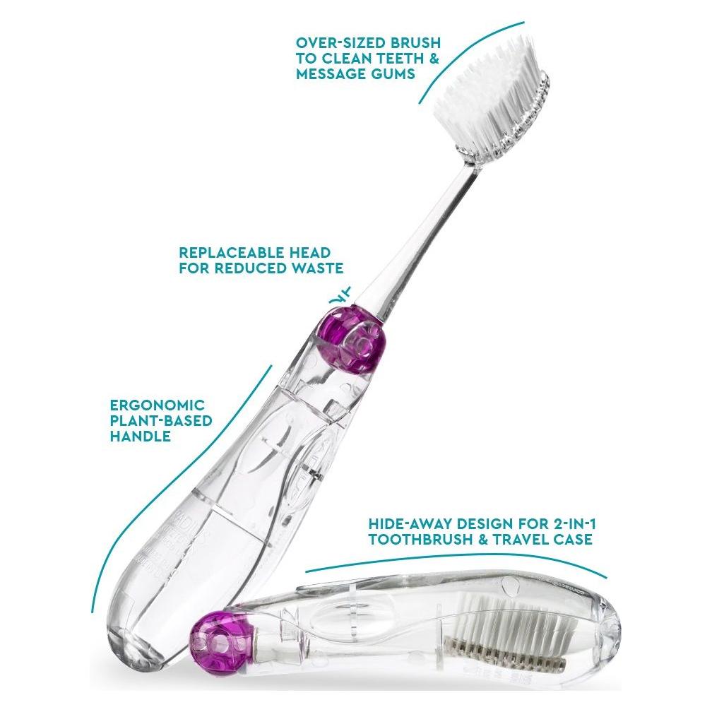 Cabezal Reemplazable para Cepillo de Dientes Suave Radius Travel