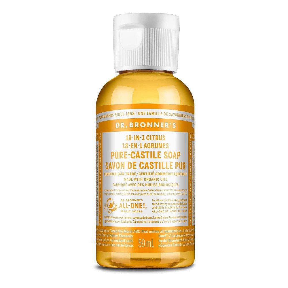 Jabón de Manos Líquido Orgánico de Cítricos Naranja de Dr. Bronner