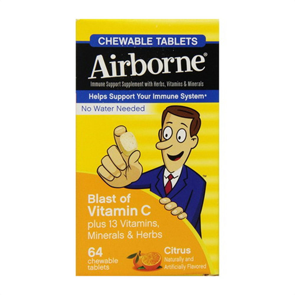 Suplemento de Vitamina C Masticable Airborne - Sabor Cítrico