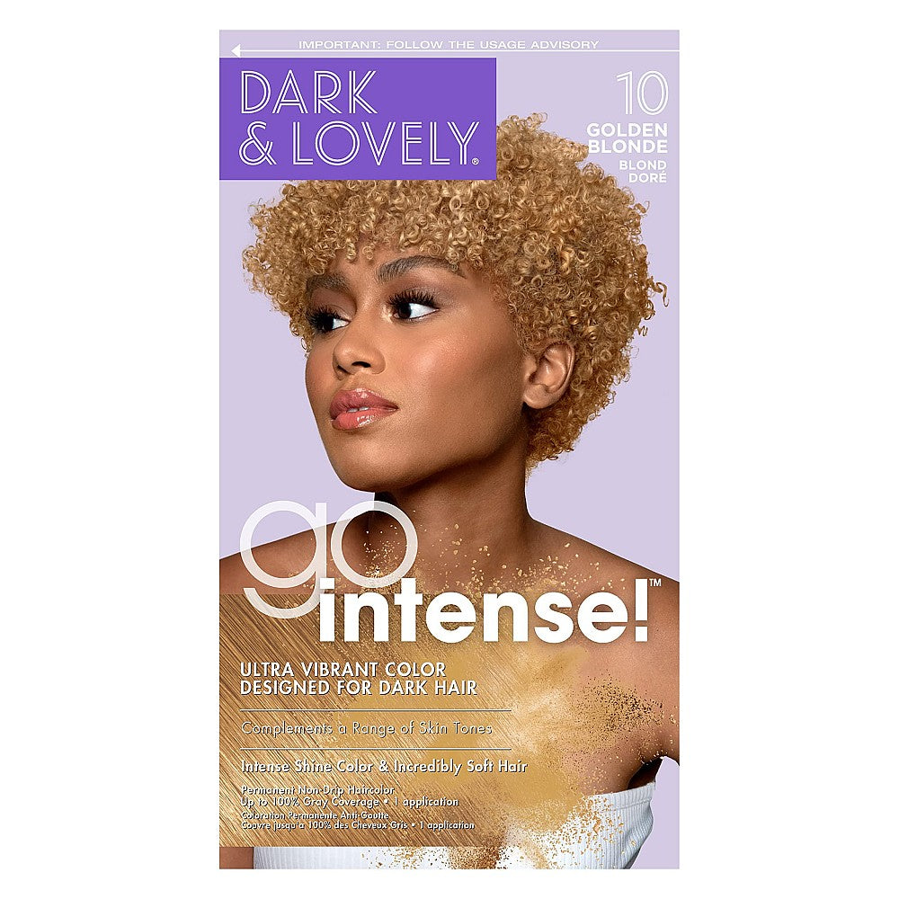 Dark and Lovely Go Intense Permanent Hair Color - Golden Blonde 10