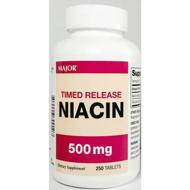 Major Niacin Timed Release 500 Mg Tablets - 250 Count