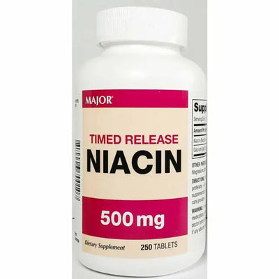 Major Niacin Timed Release 500 Mg Tablets - 250 Count