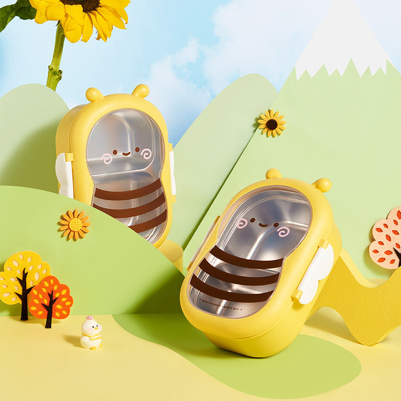Cute Bee Stainless Steel Insulated Bento Lunch Box